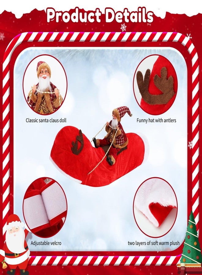 BWOGUE Santa Dog Costume Christmas Pet Clothes Santa Claus Riding Pet Cosplay Costumes Party Dressing up Dogs Cats Outfit for Small Medium Large Dogs Cats - Image 3